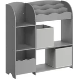 Songmics Kinderregal mit 2 Boxen taubengrau