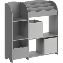 Songmics Kinderregal mit 2 Boxen taubengrau