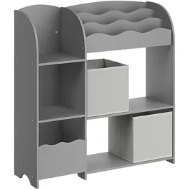 Songmics Kinderregal mit 2 Boxen taubengrau