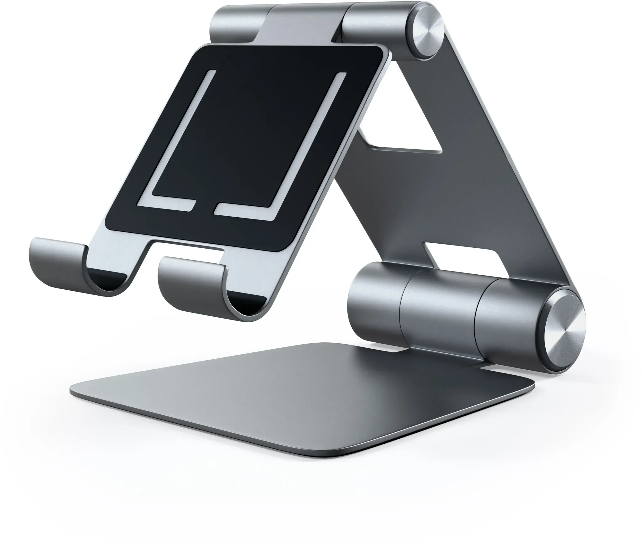 Satechi Aluminum Foldable Stand Space Grey Für Smartphones und Tablets mit einer Bildschirmgröße von 4 bis 13 Zoll