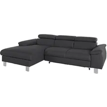 Cotta Eckcouch Kunstleder 2-Sitzer Schwarz