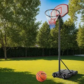 Tectake tectake® Basketballkorb freistehend, mit Rückwand und Ständer, rollbar