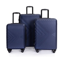 Travelhouse Trolleyset Bali, 4 Rollen, (Komplett Set, 3 tlg., 3-er Koffer Set), Inneinader stapelbar. Standfüße mit Hängefunktion M&L. blau Travelhouse  - Reisen mit Stil