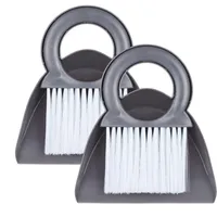 Relaxdays Handfeger Tischkehrset 2 Stück Grau/Weiß