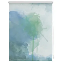 Lichtblick Rollo, ‎‎Klemmfix, 70x150 cm‎, Aquarell, blau grün