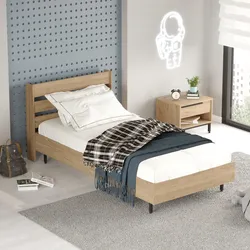 Einzelbett Vesanto 100x200 cm Eichenoptik
