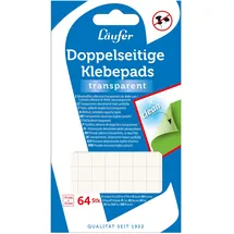 Läufer Klebepads, transparent, 64 Stück