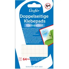 Läufer Klebepads, transparent, 64 Stück