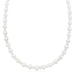 Elli Perlenkette »Halskette Zeitlos Süßwasserzuchtperlen 925 Sterling Silber« Elli Weiß 46