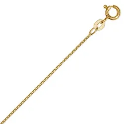 Goldkette ONE ELEMENT "Halskette aus 333 Gelbgold Ø 1,2 mm" Gr. 42, gold, Halsketten, Damen, 42, Gelbgold 333, Damen Gold Schmuck Rundankerkette