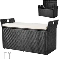 Vevor Truhenbank 125 x 55 x 70 cm Schwarz