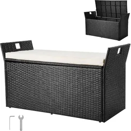 Vevor Truhenbank 125 x 55 x 70 cm Schwarz