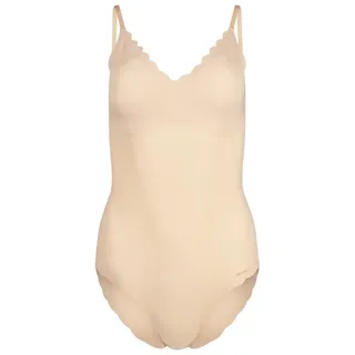 SKINY Damen Body - Unterwäsche, Spaghettiträger, Spitze, V-Ausschnitt, einfarbig Beige 40