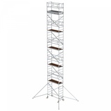 Günzburger MUNK Aluminium-Rollgerüst mit Ausleger 1,80x0,75m Plattform 12,35m AH
