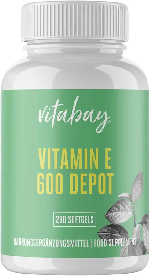 Vitamin E 600 I.E. Depot vegan hochdosiert Weichkapseln 200 St