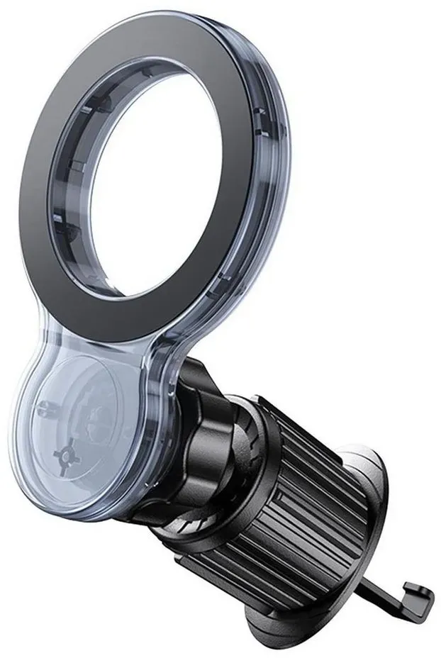 yozhiqu Universeller Auto-Handyhalter, belüfteter Navigationshalter mit Magnet Smartphone-Halterung, (360-Grad-Drehung, mit Gummipolster und magnetischer Metallplatte) schwarz