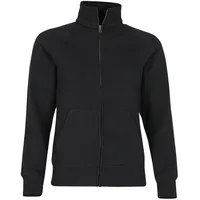 FRUIT OF THE LOOM Sweatjacke Schwarz L