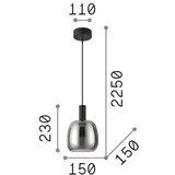 Ideal Lux Coco - 1 sp, Suspension Ideal Lux