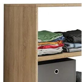 VCM Dacho ll Offener Kleiderschrank 90 x 50 x 100 cm braun