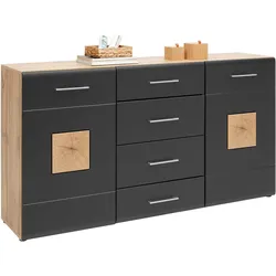 Sideboard Sonate Schwarz/Eichefarben