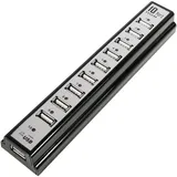 Logilink USB 2.0 Hub 10-Port mit Netzteil aktiv schwarz