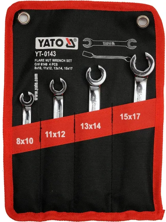 Halbgeöffnete Ringschlüssel YATO YT-0143 8-17mm 4 Stück.