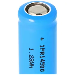 Efest IFR14500 - 400mAh AA LiFePo4 Akku 3,2V mit Flat Top (ohne Kopf) flacher Pluspol, Maße 49,8x14,2mm