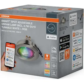 Osram Smart Matter LED Spot GU10 RGBW Satin-Nickel
