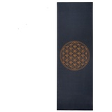 bodhi Yogamatte Leela Collection Anthrazit, mit Blume des Lebens goldfarben, PVC 896-Afl
