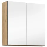 mokebo Bad-Spiegelschrank, Anthrazit, 2 Fächer, 70x71x23 cm, Badezimmer, Badezimmerspiegel, Spiegelschränke