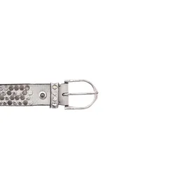 B.belt Nietengürtel Leder Weiß 85