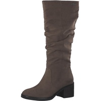 s.Oliver Damen Hohe Stiefel mit Absatz Blockabsatz mit Reißverschluss Braun (Dark Taupe), 41