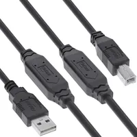 InLine USB 2.0 Aktiv-Kabel, USB-A Stecker zu USB-B Stecker, 15m