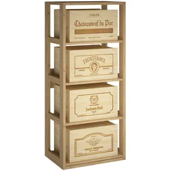 Godello Serie Weinregal aus heller Kiefer 4 Holzkisten