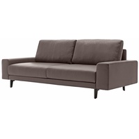 hülsta sofa 2-Sitzer hs.450, Armlehne breit niedrig, Breite 180 cm, Alugussfuß Umbragrau, wahlweise in Stoff oder Leder grau