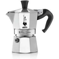 Bialetti Caffettiera Moka Express Aluminium, Silber, 1 Tasse Fassungsvermögen