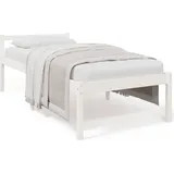 Seniorenbett Weiß 75x190 cm Massivholz Kiefer - Weiß