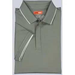 emilio adani Herren Polo-Shirt atmungsaktiv grün regular uni Knopfleiste - S