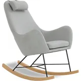 SalesFever Schaukelsessel 70 x 99 x 100 cm grau mit Nackenkissen