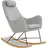 SalesFever Schaukelsessel 70 x 99 x 100 cm grau mit Nackenkissen