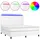vidaXL Boxspringbett mit Matratze & LED Weiß 180x200 cm Kunstleder