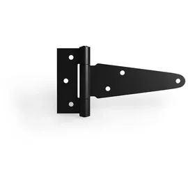 MS Beschläge Gartentorscharnier klappbar T-Band schwarz 262