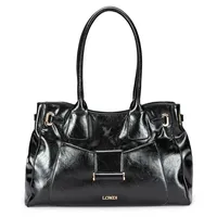 L.Credi Sandri Schultertasche Polyurethan Black