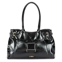L.Credi Sandri Schultertasche Polyurethan Black