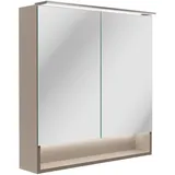 Fackelmann LED-Spiegelschrank B.Paris 70 x 71,8 cm Cubanit Grau