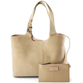 Coccinelle C-Easy Schultertasche Leder Beige/Rosa