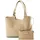 Coccinelle C-Easy Schultertasche Leder Beige/Rosa