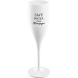 Koziol Sektglas Cheers NO. 1 Save Water drink champagne Superglas 100ml mit Druck