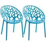 CLP Hope Stapelstuhl 59 x 60 x 80 cm blau 2 St.