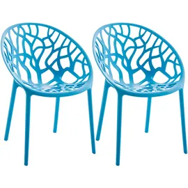CLP Hope Stapelstuhl 59 x 60 x 80 cm blau 2 St.